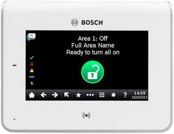 BOSCH B942W | Teclado Touchscreen, Prox/Entr/Saída, Branco